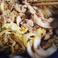 RxYmama's cooksnap of when they made 春雨と牛肉のすき焼き風炒め.