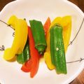 あおはるBS's cooksnap of when they made パプリカとオクラの副菜.