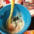 えんぞぅくん's cooksnap of when they made 離乳食☆ほうれん草と鮭のホワイトソース.