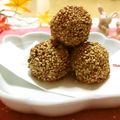 ももいろさくら's cooksnap of when they made お弁当やおやつに*さつまいもの胡麻団子*.
