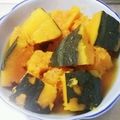 蓮君オンマ's cooksnap of when they made レンジｄｅ簡単かぼちゃの煮物.