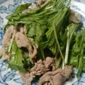 ♪ゆきうさぎ♪'s cooksnap of when they made 豚肉と水菜の簡単炒め☆塩麹で☆.