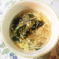 denkororin's cooksnap of when they made ふわふわ♪えのきのたまごスープ.