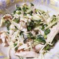 maaaaami25's cooksnap of when they made かいわれ大根と鶏の梅肉マヨネーズあえ.