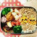 6児のママ♪'s cooksnap of when they made 簡単キャラ弁♡そぼろと炒り卵でハロウィン.