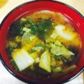のん♪♪のん's cooksnap of when they made 捨てないで！大根の葉っぱdeお味噌汁。.