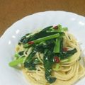 _ゆうきりんりん's cooksnap of when they made 小松菜の塩麹ペペロンチーノ.