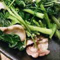 nyanyao703's cooksnap of when they made 簡単！空芯菜と豚肉のガーリック炒め.