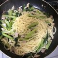 もぐもぐあやごはん's cooksnap of when they made 小松菜とベーコンのスパゲティー♪.