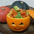 てるテル娘's cooksnap of when they made オレンジとアボカドのハロウィンサラダ.