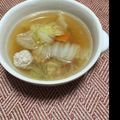 あつぽにんぐ's cooksnap of when they made 鶏団子のほっこり満腹スープ♪.