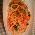 yucca**'s cooksnap of when they made 毎日のパスタ☆アスパラとトマト編☆.