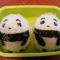 大翔mamaゅき's cooksnap of when they made ＊キャラ弁 *パンダおにぎり*＊.