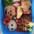 ハートキラリン's cooksnap of when they made ハロウィンのお弁当☆黒猫ちゃんとガイコツ.