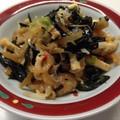 剛パパちゃんのママ's cooksnap of when they made 中華くらげ・ねぎ・油揚げの炒めもの.