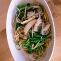つぶしあん's cooksnap of when they made エリンギと豚肉の黒ゴマパスタ AT風.