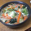 24にっしー's cooksnap of when they made 冷蔵庫の残り物で！満腹春雨スープ♡.
