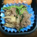 くーちゃんひなちゃん's cooksnap of when they made ジューシー肉と春菊の炒め物♡.