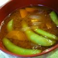 はっちぱっち's cooksnap of when they made 旬の味♪さやえんどうが主役のお味噌汁.