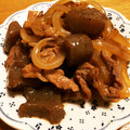 とみ家's cooksnap of when they made ■ポークとこんにゃくの生姜焼き風■.