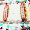 Pigashi's cooksnap of when they made 揚げずにオーブンで「メンチカツサンド」♪.