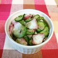龍青空ママ's cooksnap of when they made 胡麻たっぷり♪たこと胡瓜の酢の物.