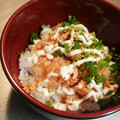 ともみろ's cooksnap of when they made シェフが教える明太子と鮭フレークの他人丼.