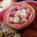 花柄エプロン's cooksnap of when they made お弁当に♡ハムでお花.