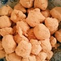 komomo2000's cooksnap of when they made ☆離乳食後期～幼児期☆さつま芋のおはぎ.