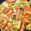 yuharuka's cooksnap of when they made ＊キャベツと豚バラの厚揚げ味噌煮込み.