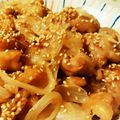 はるたんママ0727's cooksnap of when they made お弁当に☆豚ばら肉と新玉葱の照り焼き.