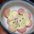 庭のあさがお's cooksnap of when they made 簡単♪魚肉ソーセージのチーズ焼き.