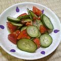ベイビーキディ's cooksnap of when they made お手軽一品♪トマトとキュウリのサラダ.