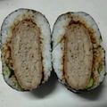 kyokoha's cooksnap of when they made 旦那のランチ♪ハンバーグのオニギラズ♪.