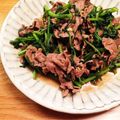 おさぬき's cooksnap of when they made 春菊と牛肉のシンプル炒め♪.
