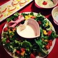 ろまぴん's cooksnap of when they made クリスマスにピッタリ☆リースサラダ.