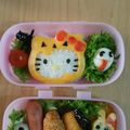 sugerpink's cooksnap of when they made ハロウィン☆ キティ ☆キャラ弁.