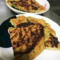 ナガヲ's cooksnap of when they made ギョーザのたねでチジミ風に・・・。.