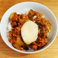 emigon31's cooksnap of when they made 甘辛たれ～豚キムチ丼.