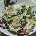 クック6C5JVC☆'s cooksnap of when they made きのこと水菜のガーリックソテー.