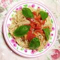 あざらしの赤ちゃん's cooksnap of when they made トマトとバジルの冷製パスタ.