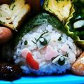 ozushi's cooksnap of when they made 妖怪ウォッチ つらがわり キャラ弁.