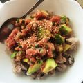 ナガヲ's cooksnap of when they made 簡単！うまっ！！アボガドとマグロのポキ丼.