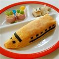 おでって's cooksnap of when they made ドクターイエローのデコスティックおにぎり.