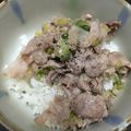 にむばすしゅたーぜん's cooksnap of when they made ☺節約レシピ♪豚こまで簡単ネギ塩豚丼☺.