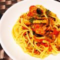 ★kiko★'s cooksnap of when they made 簡単！きのことツナの濃厚トマト風味パスタ.