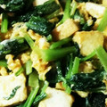 ★のりぞう★'s cooksnap of when they made ☆シャキっとふんわり小松菜と厚揚げ卵とじ.