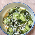 hiezawa's cooksnap of when they made わかめときゅうりとしらすの酢の物.