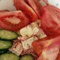 抹茶ちゃちゃ's cooksnap of when they made ✿カニカマとチーズのブラペマヨ和え✿.