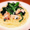 Aloha☆★'s cooksnap of when they made サーモンとほうれん草のクリームパスタ.